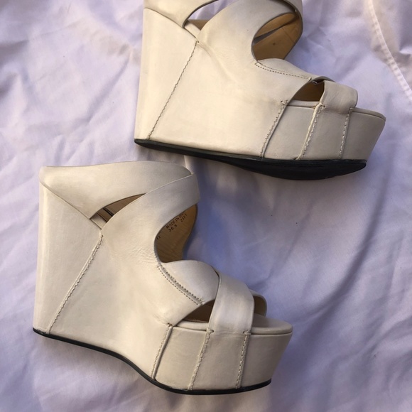 Stella Luna White Platform Wedge Sandal - Picture 8 of 13